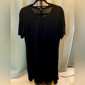 Black stretchy tshirt dress EUC, sz XL